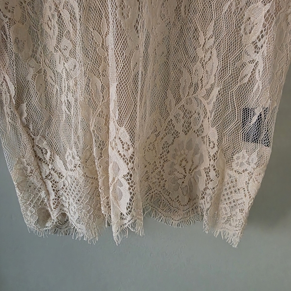 NWOT Revamped M Y2K Whimsigoth Romantic Coquette Girl Lace Mesh Crop Top - Picture 8 of 14